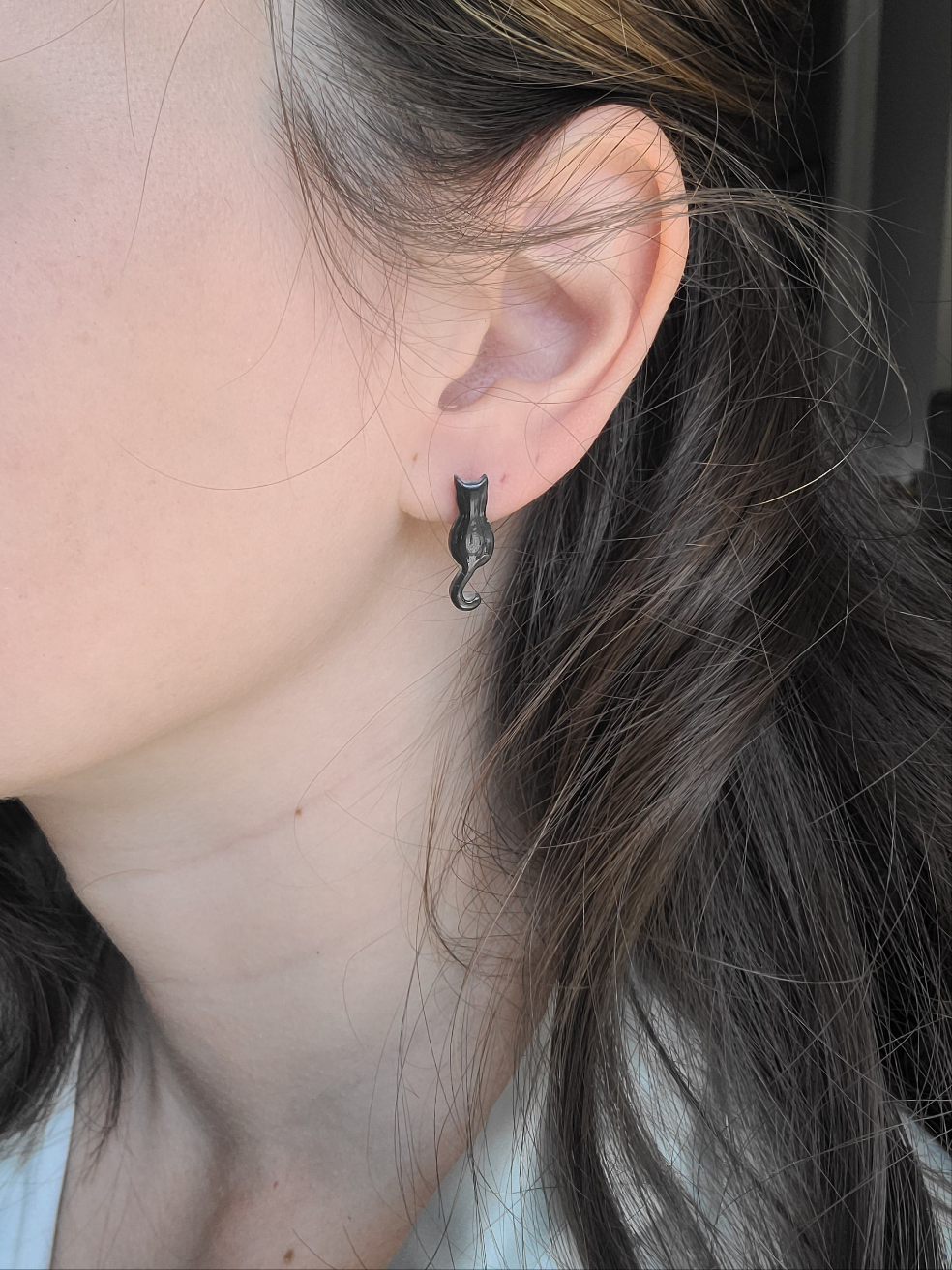 Cat Silhouette studs