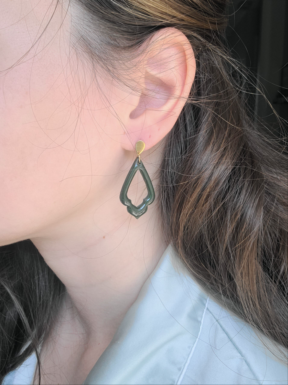 Green diamond dangles