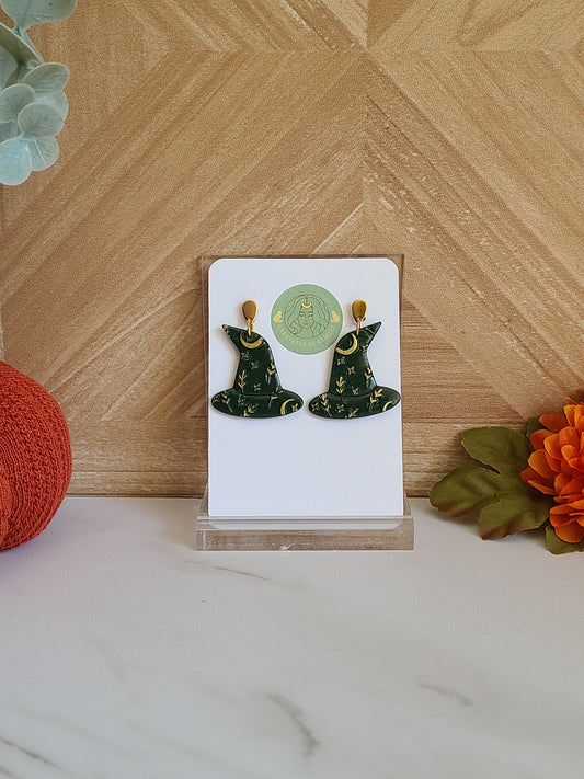 Green and gold Witch Hats