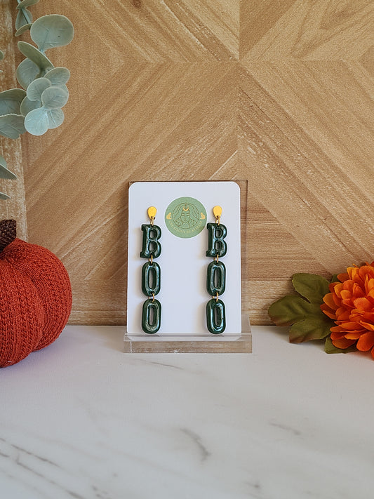 Green "Boo" dangles