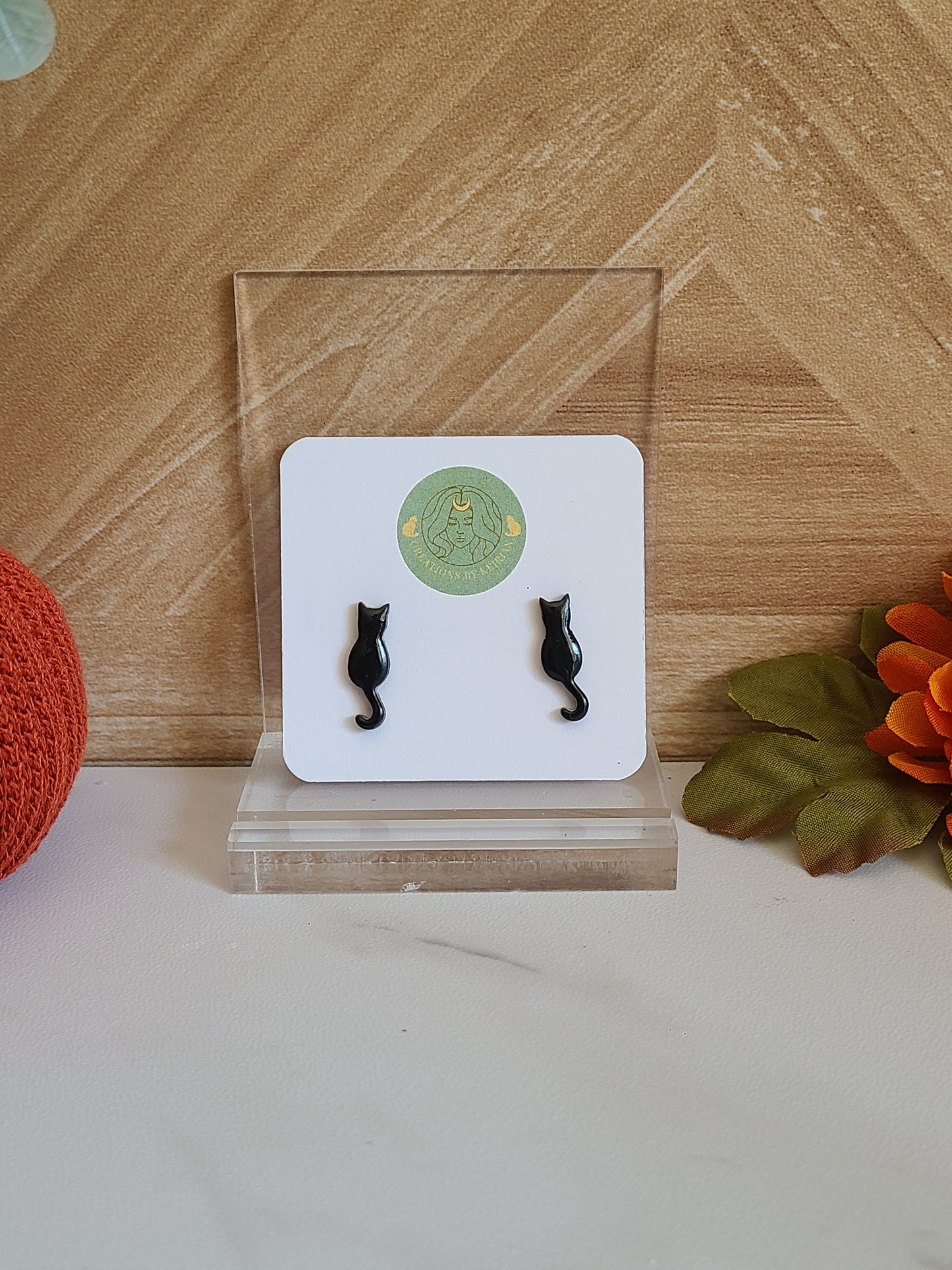 Cat Silhouette studs