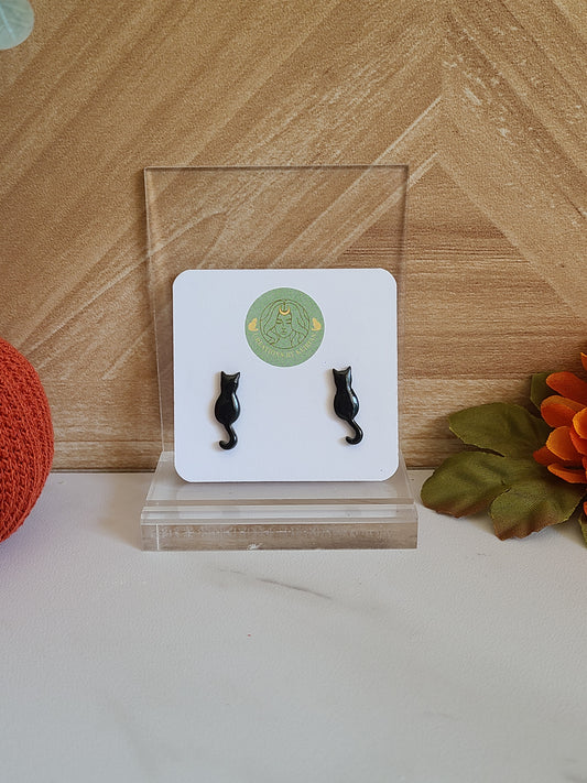 Cat Silhouette studs