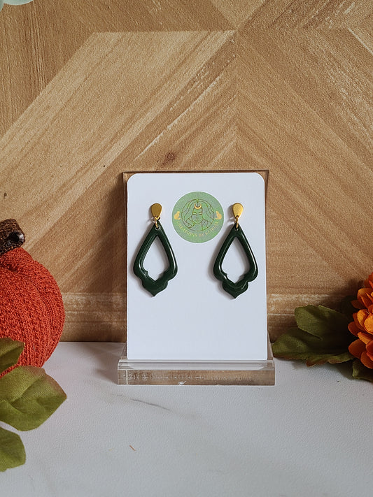 Green diamond dangles